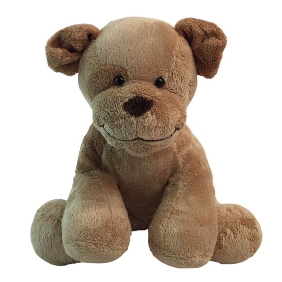 Build A Bear Puppy Dog Plush 13" Tan Eye Patch Asthma Allergy Friendly w/Collar - Picture 1 of 9
